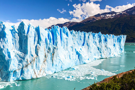 melting glacier AI generated