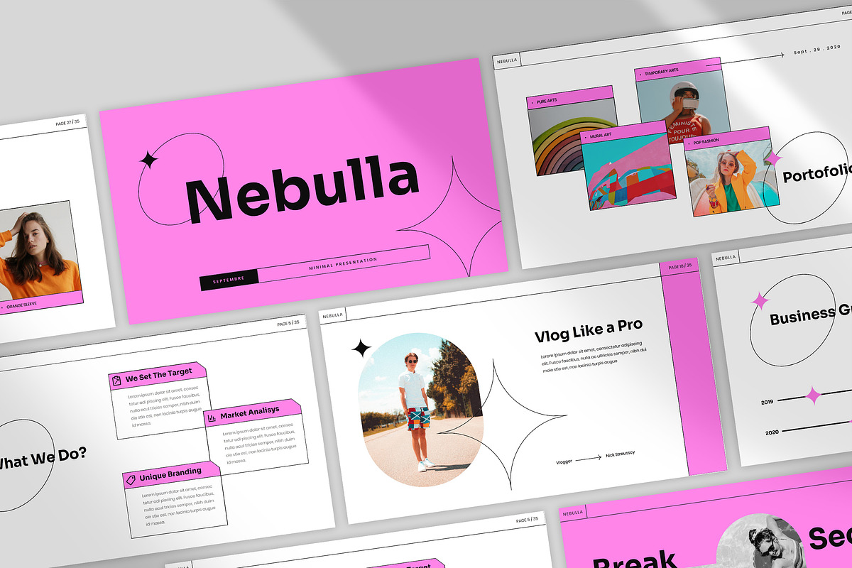 Nebulla InDesign, a Presentation Template by Visuel Colonie® (Photo 1 of 8)