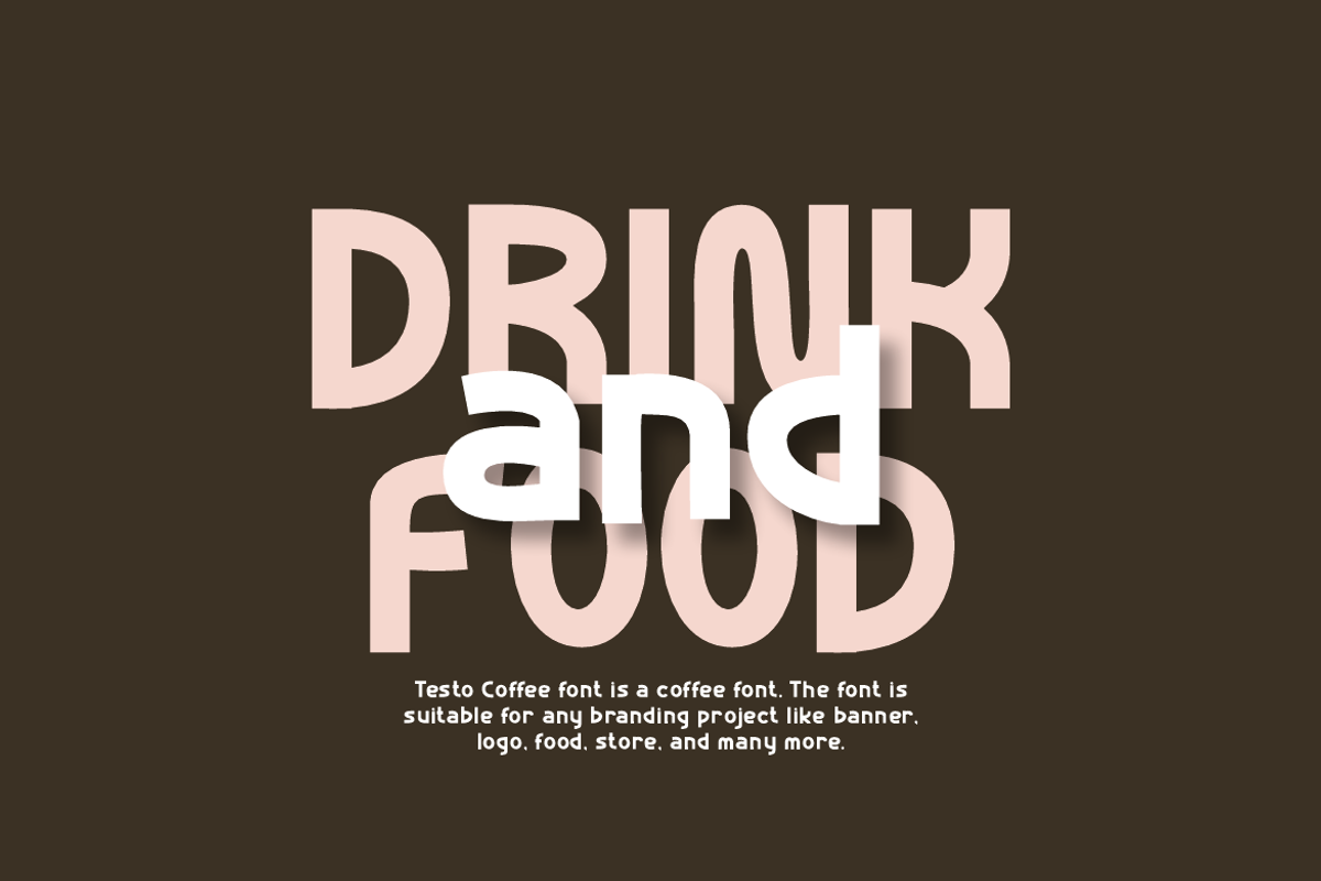 Testo Coffee Font, a Sans Serif Font by Iqsiart Studio (Photo 2 of 7)