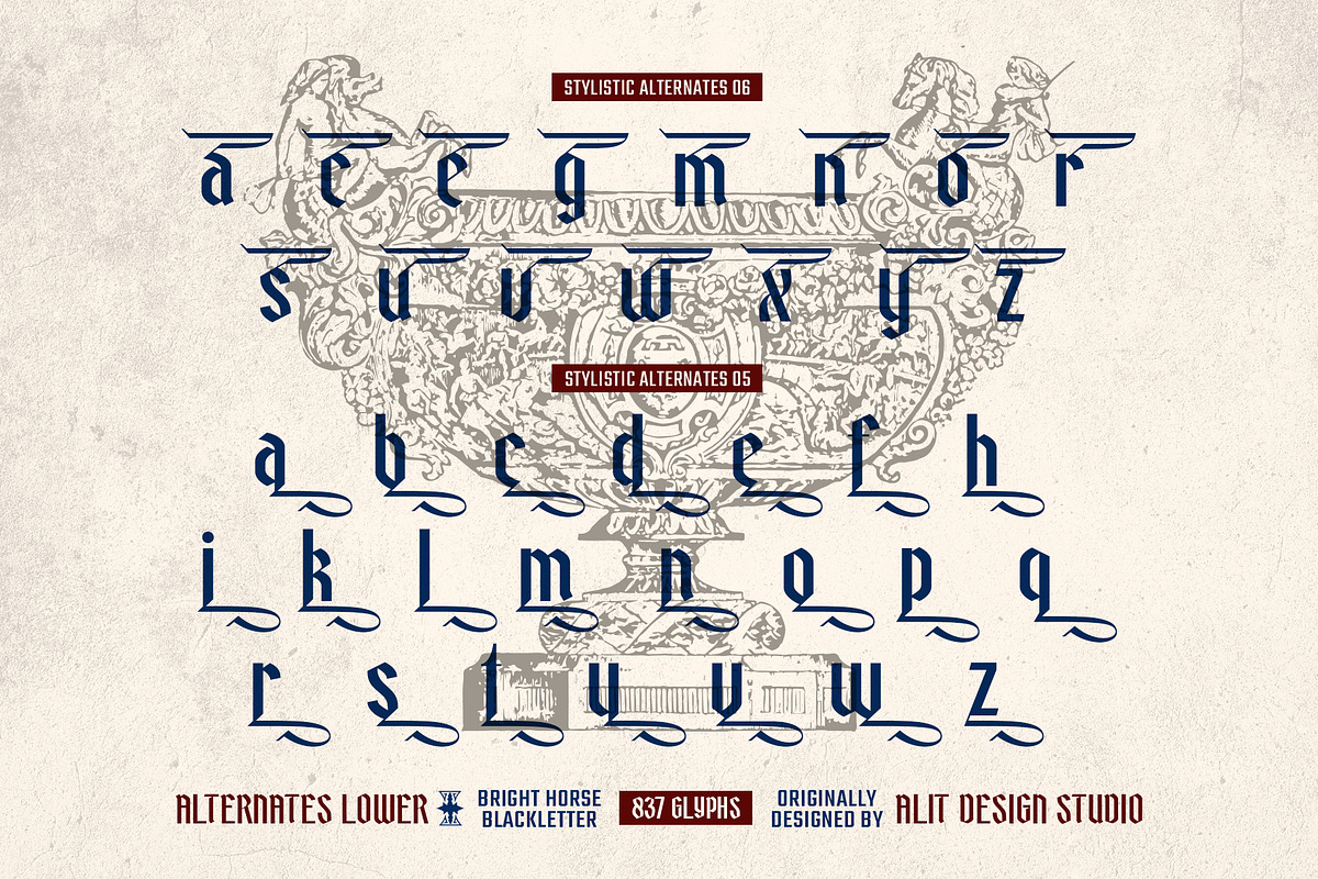Bright Horse Typeface, a Blackletter Font by alit design (Photo 16 of 17)