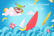 Bright Travel Items Scene Generator, a Product Mockup by mysuperproject (Thumbnail 11 of 16)