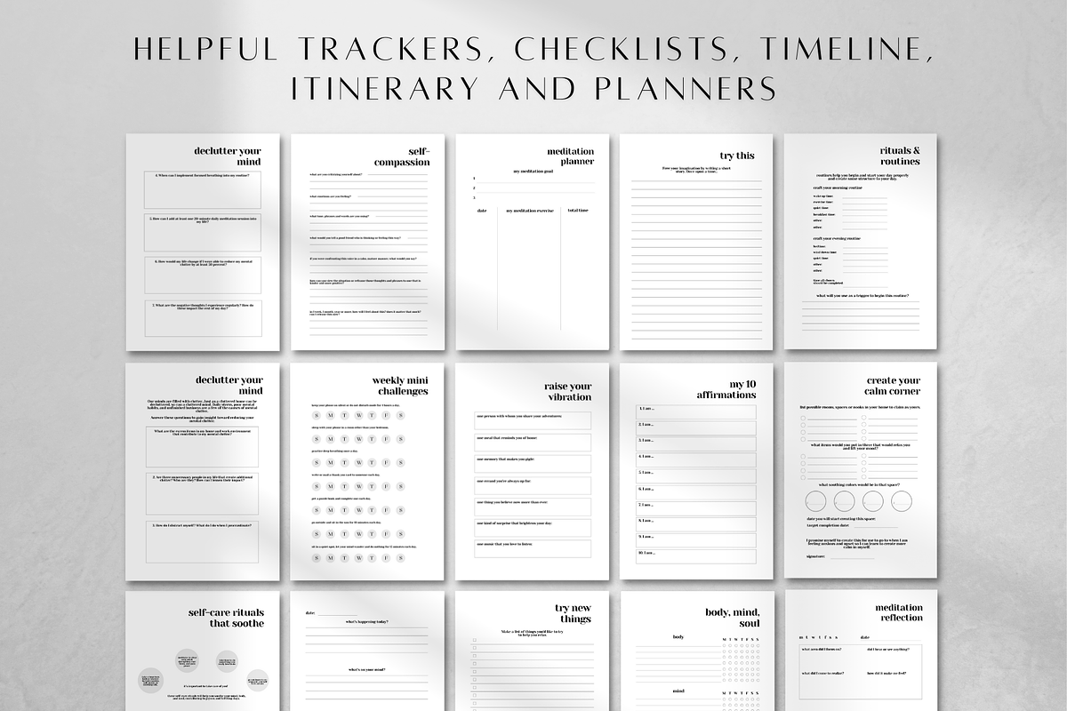 Mental Health Planner Printable, a Stationery Template by BRANDcontent (Photo 2 of 6)