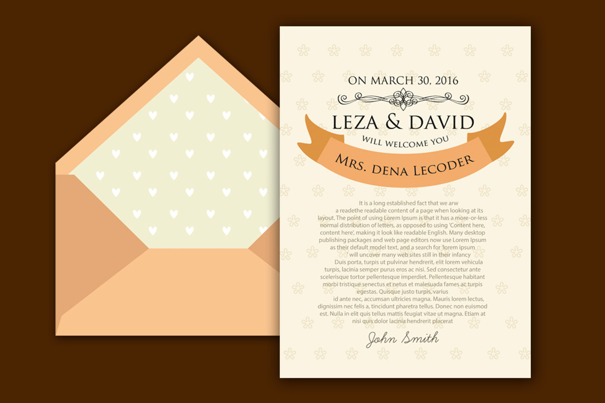 Wedding Invitation Card Template, a Card Template by Business Flyers