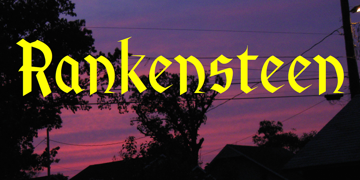Rankensteen, a Blackletter Font by Ingrimayne Type (Photo 1 of 6)