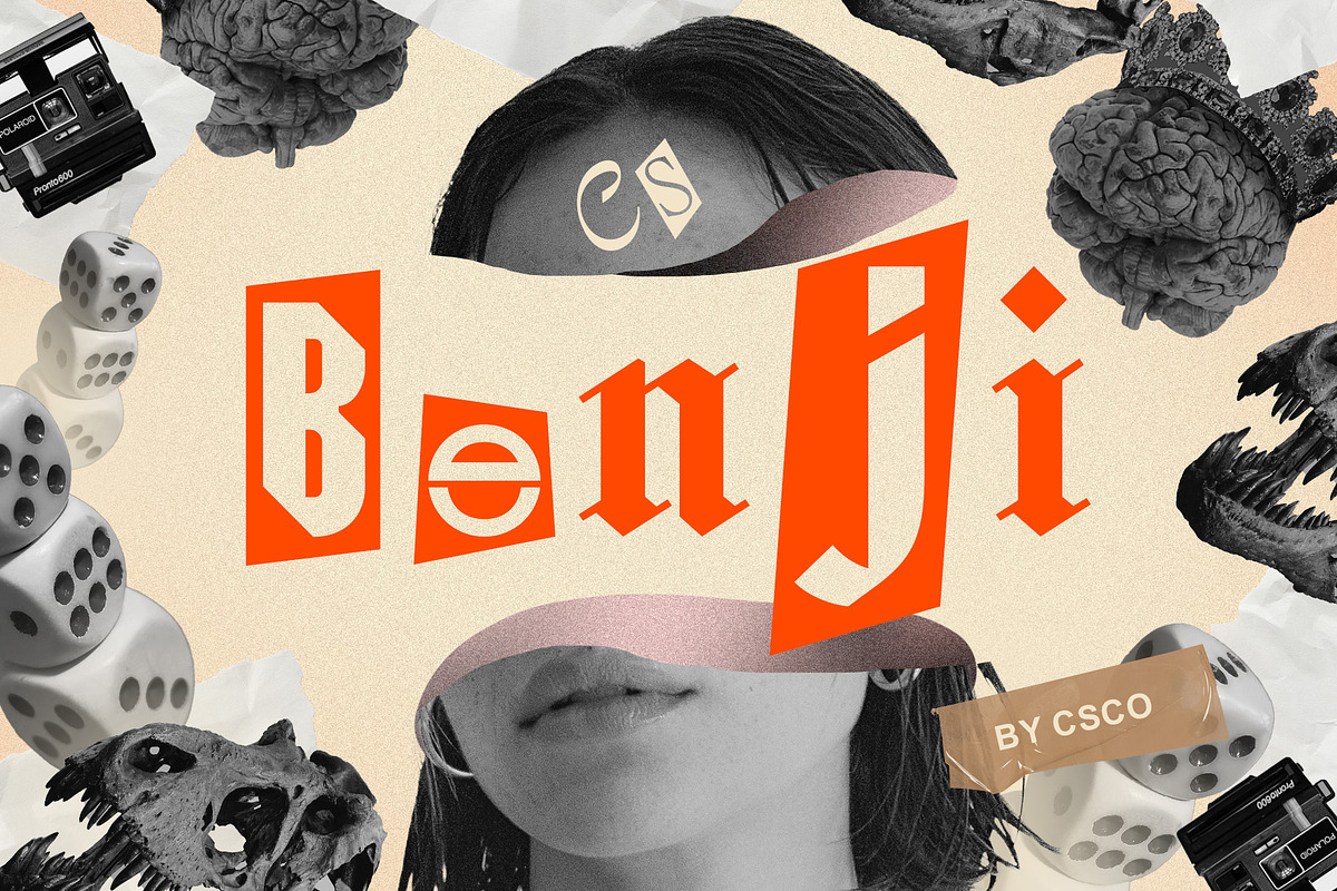 CS Benji – Collage Font, a Sans Serif Font by Craft Supply Co. (Photo 1 of 8)