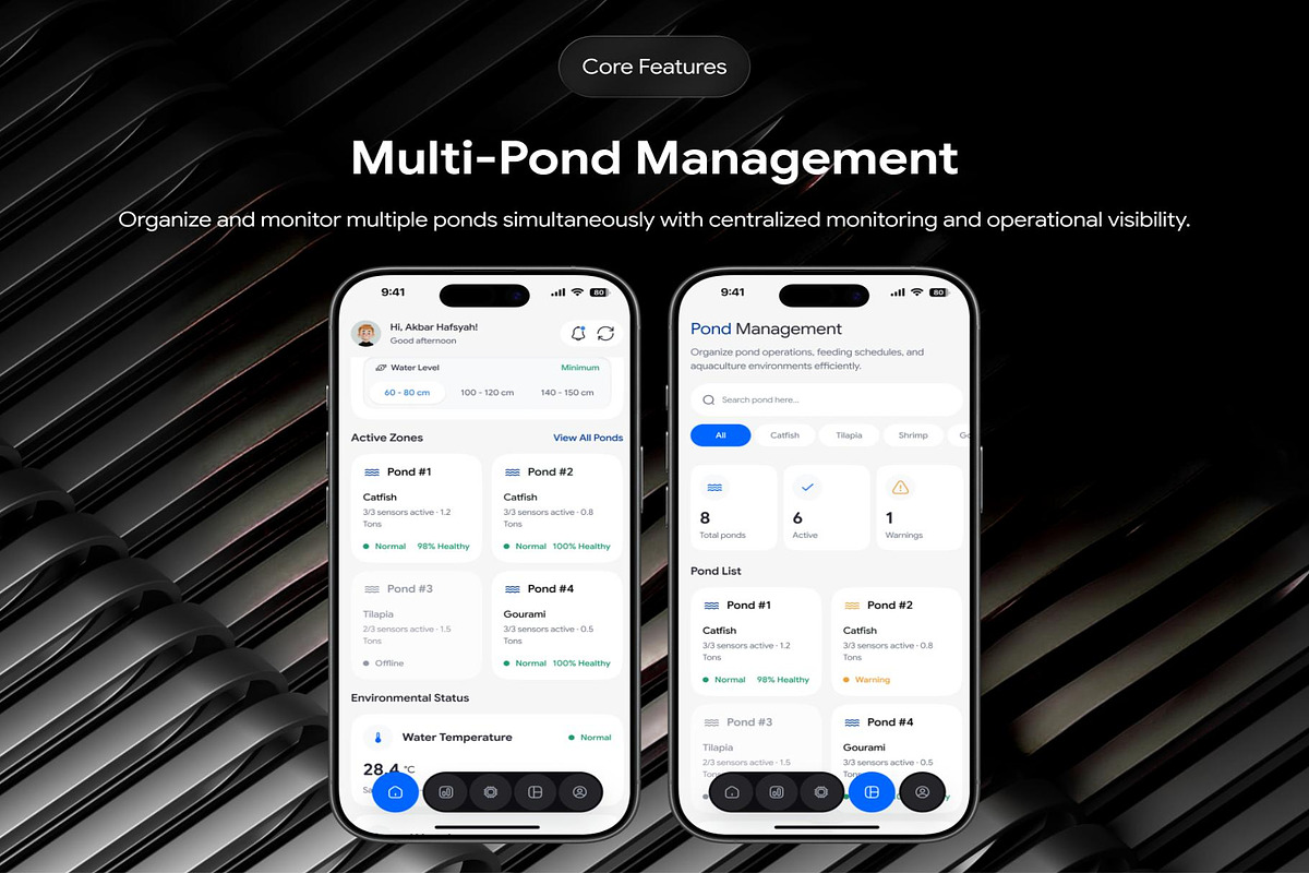 AQUIVA Smart Aquaculture Management, an UI Kit Template by Lumina_ui_ux202 (Photo 6 of 8)