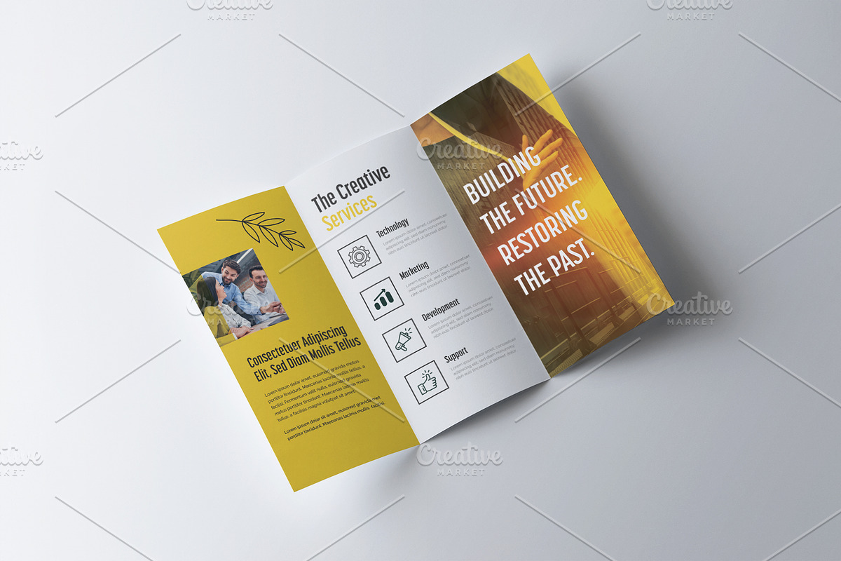 Corporate Trifold Brochure, a Brochure Template by Cristal Pioneer (Photo 4 of 4)