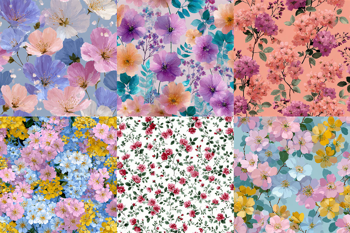 Summer Ditsy Floral Patterns, an Illustration by DreamPrint404 (Photo 2 of 8)