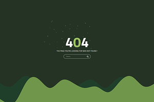 Material Design 404 Page HTML