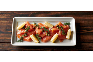 Smoked Salmon Slices with Lemon and, a Food & Drink Photo by piter.goskov