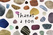 30 Watercolor Stone Illustrations, a Decorative Illustration by Roooar Studio (Thumbnail 8 of 8)