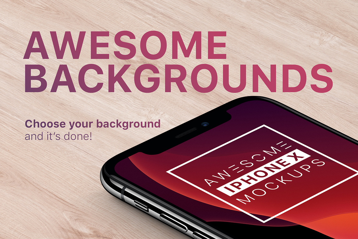 iPhone X Mockup - Lying On Surface, an iPhone Mockup by Mockups & Illustrations (Photo 7 of 11)