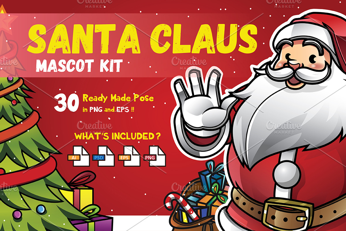 Santa Claus Mascot KIT, an Illustration by Diditpranata (Photo 1 of 5)