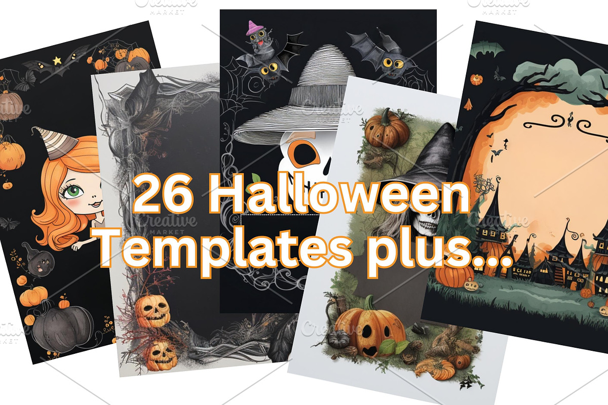 Halloween Invites & Mockups, an Invitation Template by Sunny Jar Designs (Photo 1 of 4)