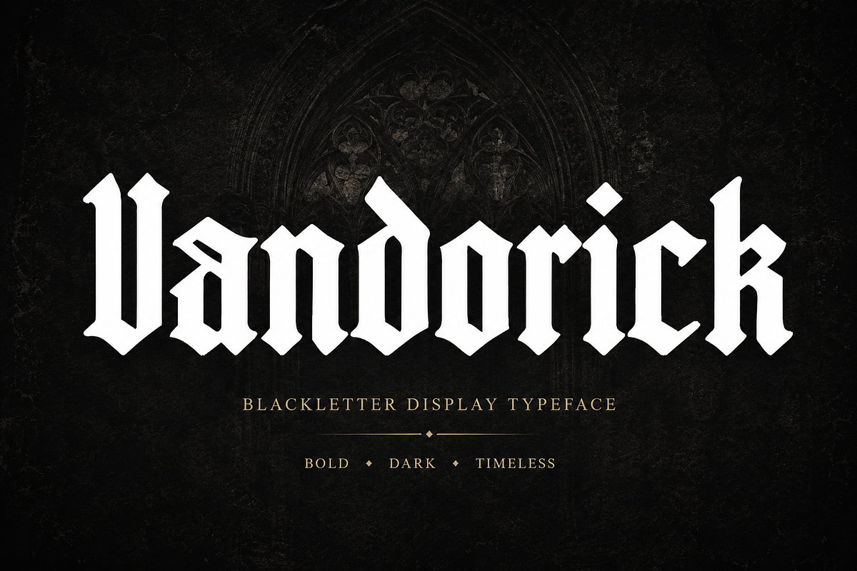 Vandorick, a Blackletter Font by Wow Magic (Photo 3 of 6)