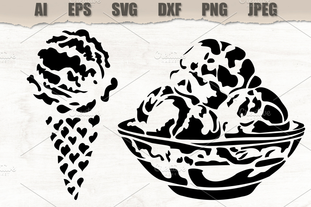 Stencils Ice Cream, a Food Illustration by MARYCRAFTIRIA (Photo 1 of 3)