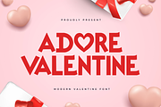 Adore Valentine - A Modern Valentine, a Sans Serif Font by overlaytemplates (Thumbnail 1 of 5)