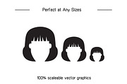 Hairstyle and Wig Illustrations Set, an Illustration by Designfour (Thumbnail 7 of 7)