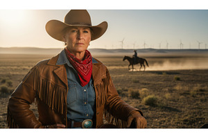 Mature woman in a cowboy hat, red, a Person Photo by Igor Tichonow