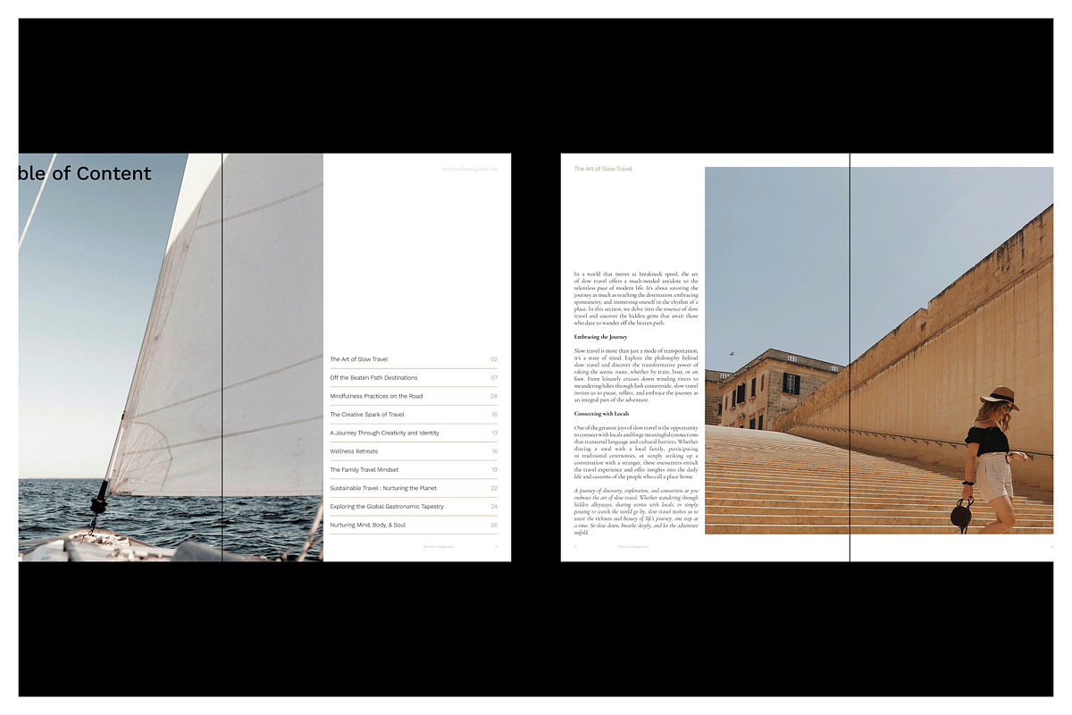 MOREIRA Travel Lifestyle Magazine, a Magazine Template by Arif Tri Ananta (Photo 2 of 13)