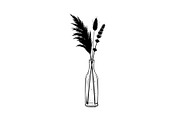 Pampas Grass Bottle Vase Bundle, an Illustration by Gaye Art (Thumbnail 14 of 31)