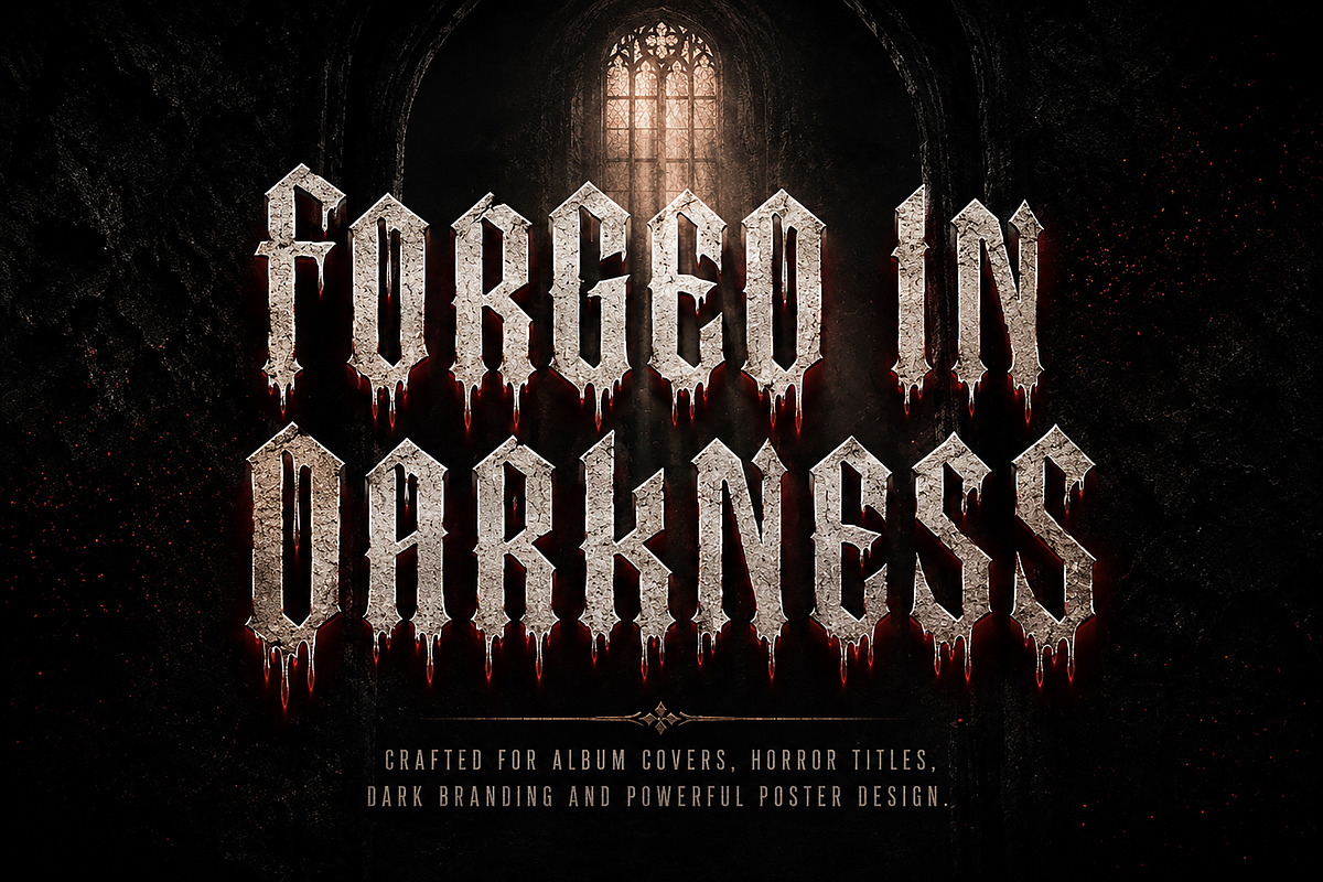 Bloodforge Gothic, a Slab Serif Font by Wow Magic (Photo 3 of 5)