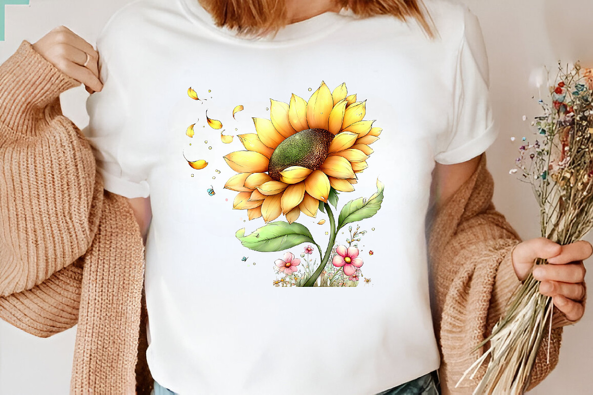Whimsical Sunflower Summer Clipart, an Illustration by CreationArt (Photo 4 of 7)