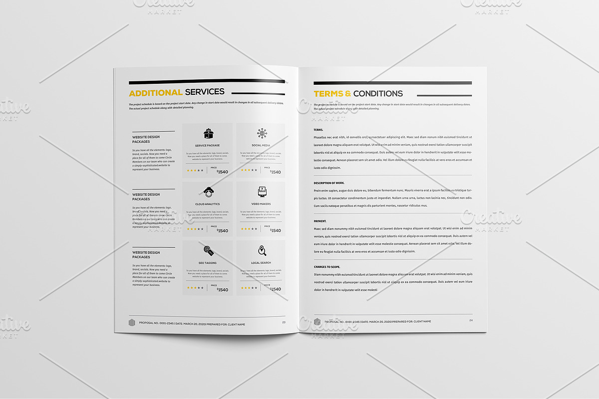 Full Proposal Package Template, a Stationery Template by Mastergfx (Photo 20 of 32)