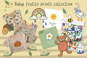 Baby textile prints collection
