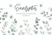 Sale - Greenery bundle. Watercolor, a Decorative Illustration by Kate Macate (Thumbnail 2 of 7)