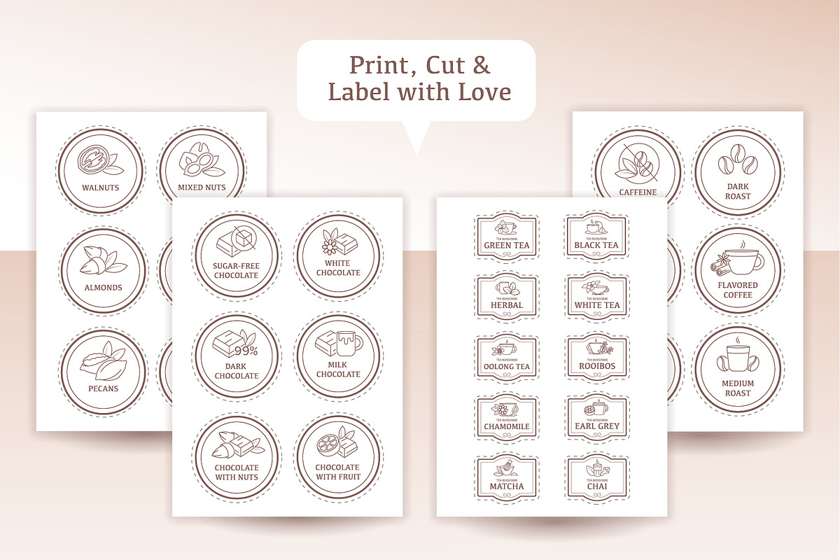 Vintage Kitchen Jar Labels, Icons, an Object Graphic by Lettering_Logo (Photo 8 of 10)