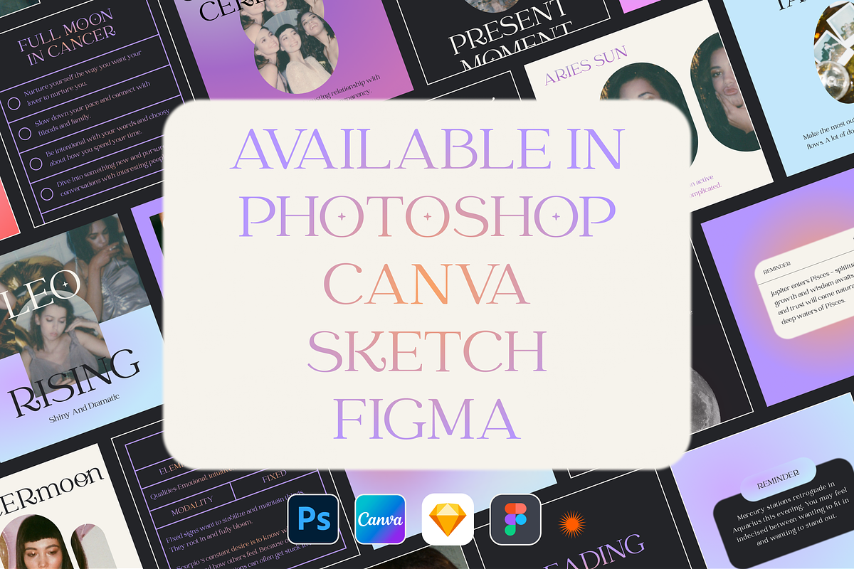 Selena Astrology Instagram Template, a Social Media Template by Luna Studio (Photo 6 of 7)