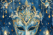 Antique New Year Masquerade, a Background Graphic by Printable Treasure (Thumbnail 3 of 3)