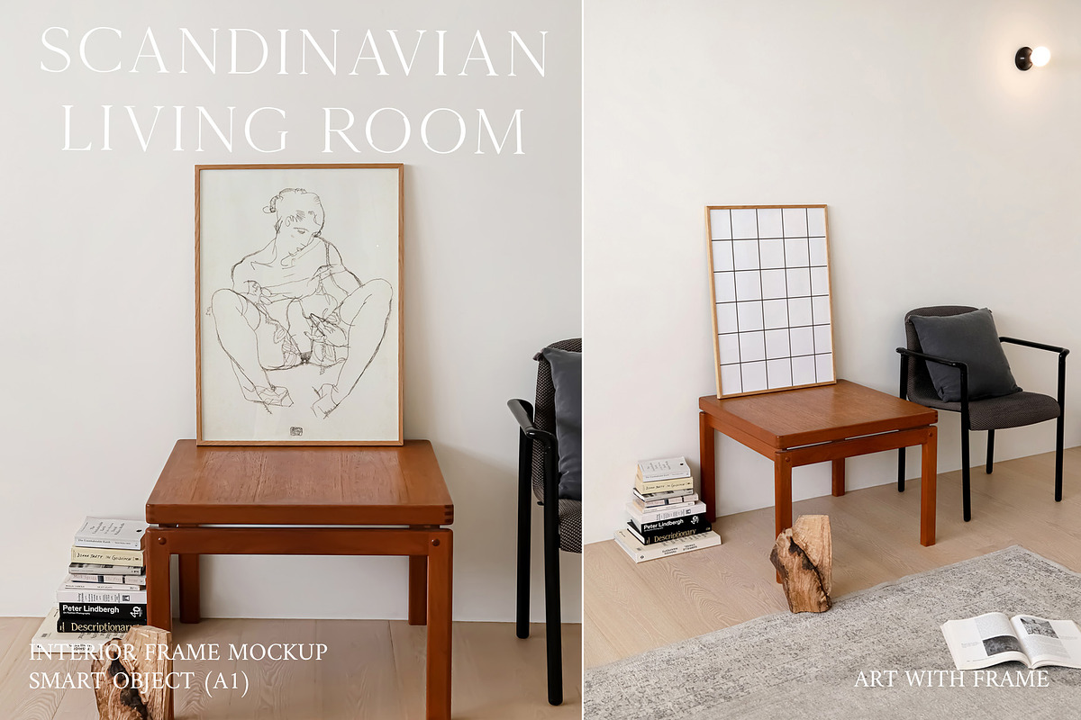 Scandinavian Living Room Mockup, a Product Mockup by ArtwithFrame (Photo 6 of 16)