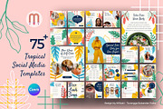 Tropical Leave Social Media Template, a Social Media Template by Millusti (Thumbnail 1 of 11)