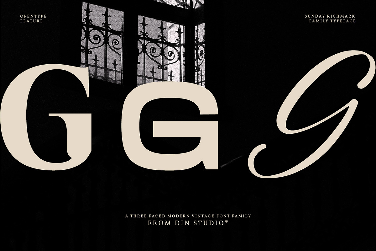 Sunday Richmark Serif Script Family, a Sans Serif Font by din-studio.com (Photo 4 of 16)