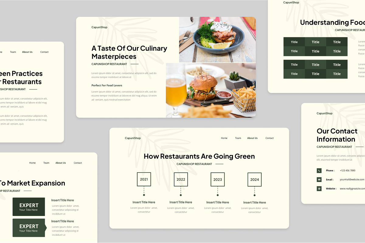 Food dan Restaurant Google Slides, a Presentation Template by Annora Studio (Photo 3 of 5)
