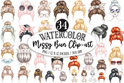 Messy Bun Clip-art, an Illustration by Designking (Thumbnail 1 of 5)