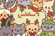 Cute Cat Christmas Sticker Set, a Graphic by Dori Debreceni draws (Thumbnail 1 of 4)