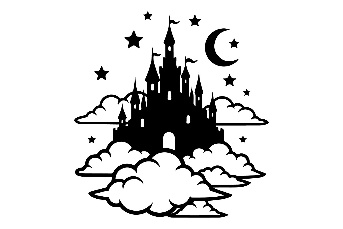 Fantasy Castle Cloud Moon Bundle, an Object Illustration by Gaye Art (Photo 15 of 30)