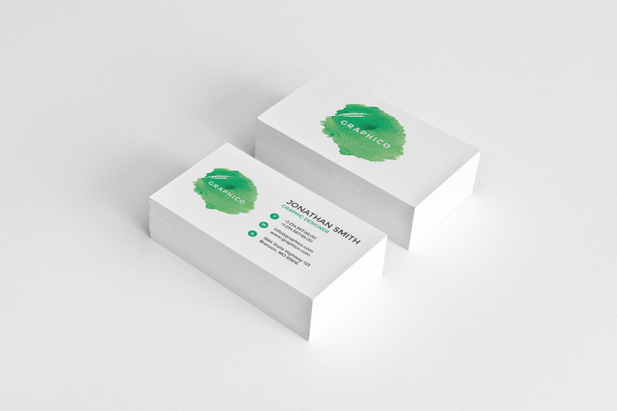 Simple Watercolor Business Card - 42, a Business Card Template by ND Design (Photo 8 of 13)