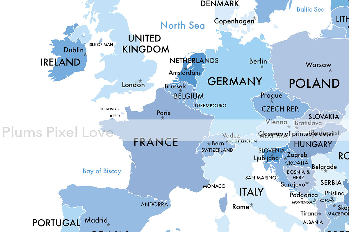 Detailed World Map 60x40 max - jpeg, a Work Illustration by Plums Pixel Love (Photo 2 of 7)