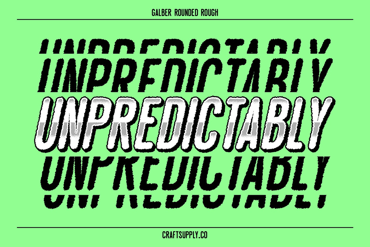 Galber Rounded Rough, a Sans Serif Font by Craft Supply Co. (Photo 6 of 8)