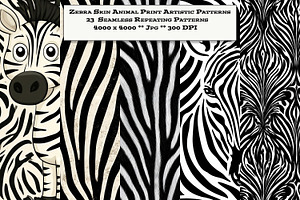 Zebra Skin Animal Print Patterns