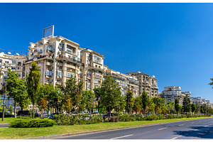 Residential buildings in Unirii Boulevard - Bucharest, Romania, an Architecture Photo by Leonid Andronov