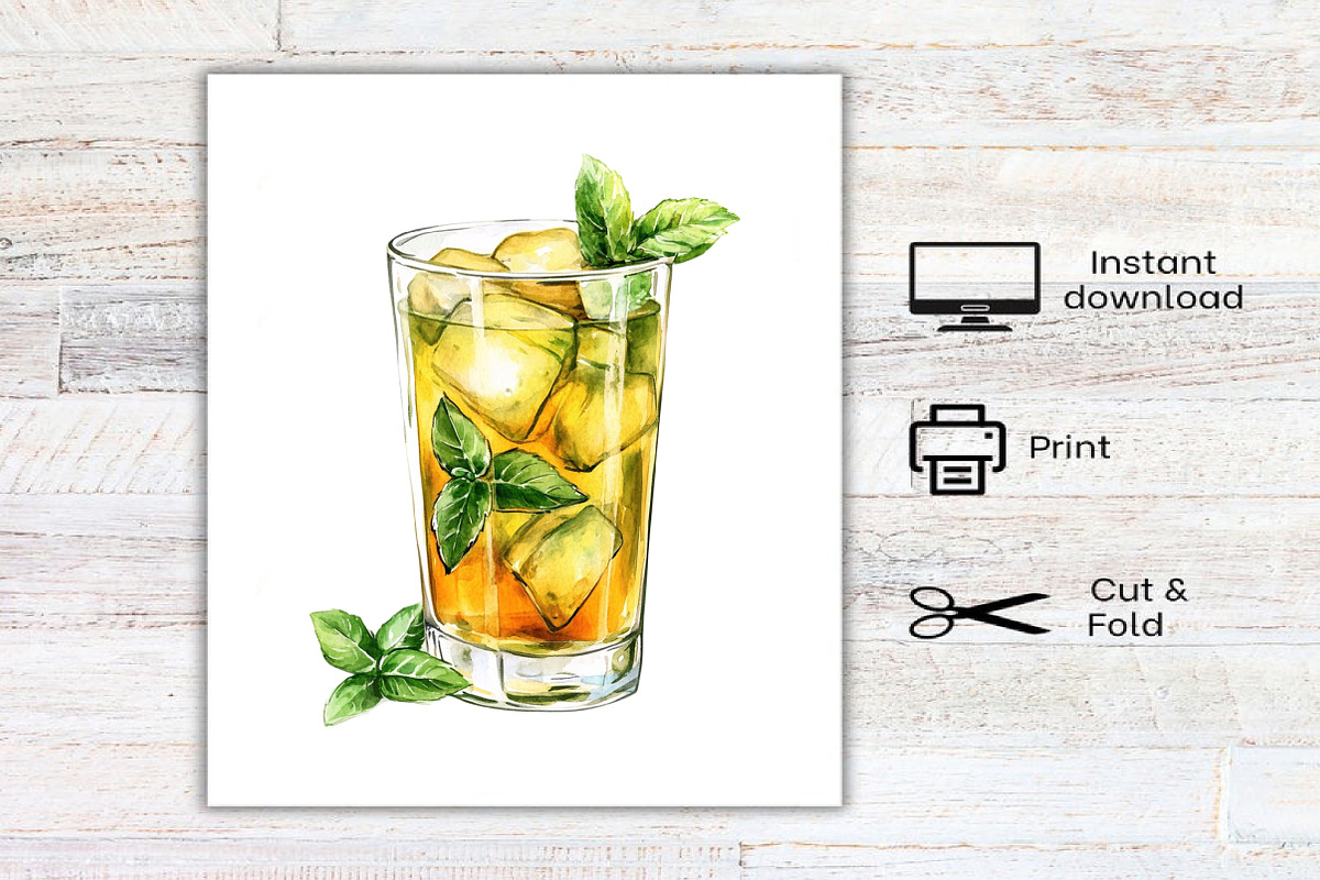 Watercolor Green Tea Clipart Bundle, an Illustration by Canvas Craft (Photo 6 of 8)