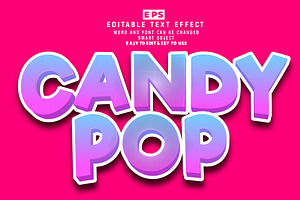 Vector Candy 3d Editable Text