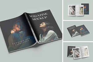 A4 Magazine Mockup, an Advertising Mockup by Hubzway