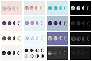 16 Moon Phases Vector set, an Object Graphic by Asyndrom (Thumbnail 2 of 2)