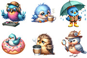 Quirky Funny Cartoon Bird Clipart, an Illustration by DreamArtGraphic (Thumbnail 3 of 4)